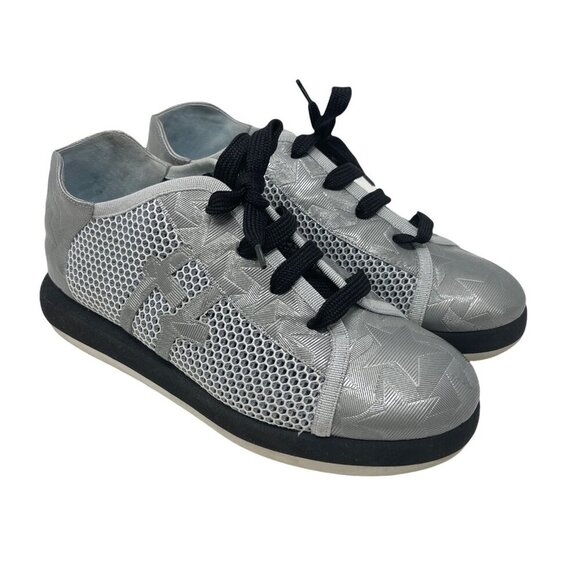 Thierry Rabotin Runner Mesh Platform Sneakers Silver Size 38 - Picture 1 of 8